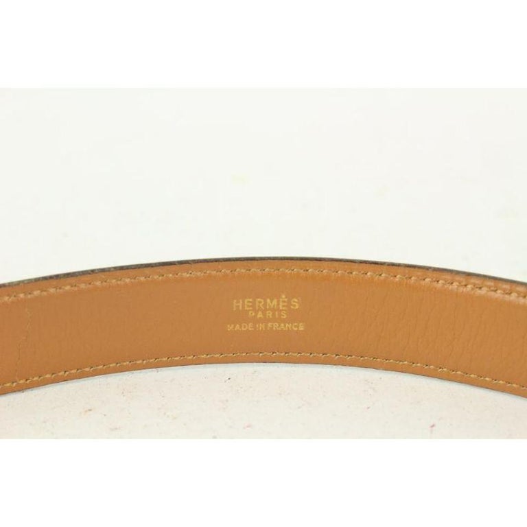 Hermes Cognac Leather Belt with Gold Horseshoe Accents Hermès Black x Gold Wishbone Horseshoe Belt 823her26 | eBay main image 4