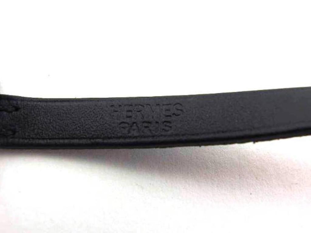 Hermès Black X Silver H Logo Api Belt Wrap 217686 Bracelet For Sale 1