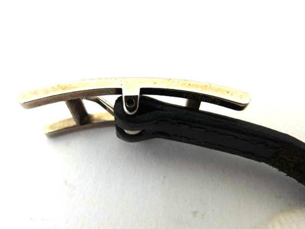 Hermès Black X Silver H Logo Api Belt Wrap 217686 Bracelet In Good Condition For Sale In Forest Hills, NY
