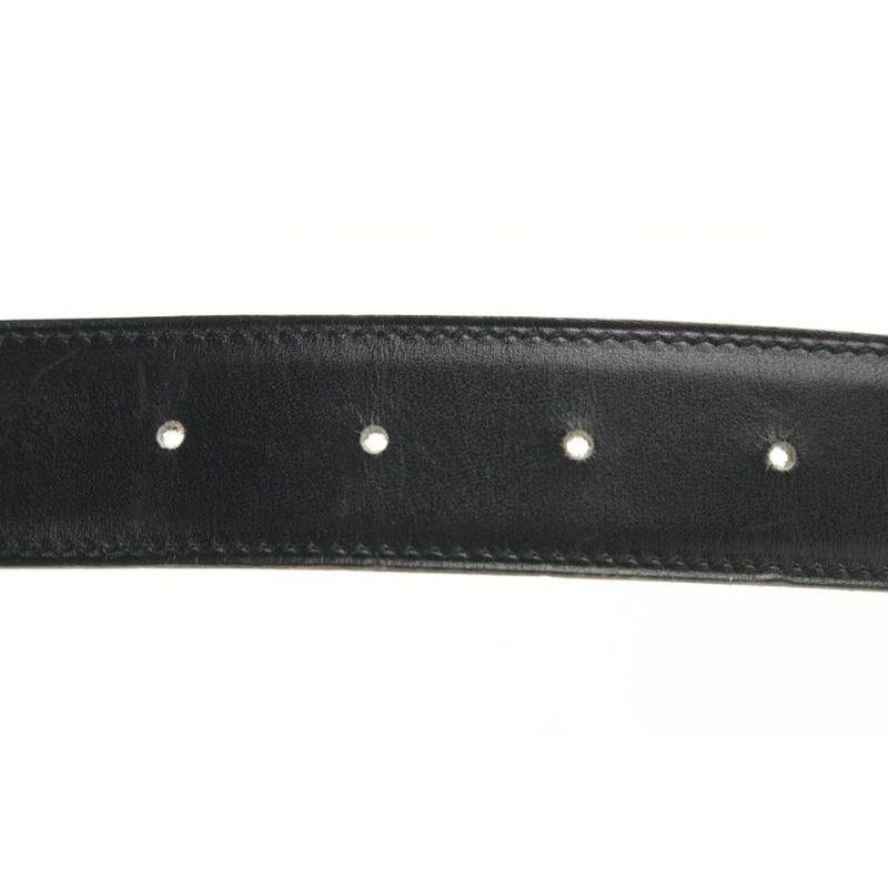 Hermès Black x Silver Reversible Cadena H Belt Kit 863her49 For Sale 3