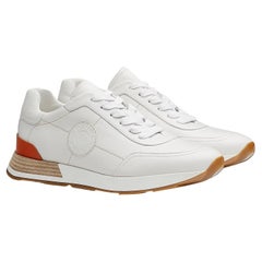 Hermes Blanc Calfskin Drive Sneaker