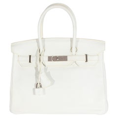 Hermès - Sac Birkin Blanc Clemence 30