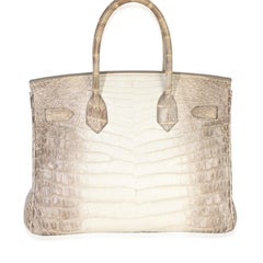 Hermès Blanc Matte Niloticus Crocodile Himalaya Birkin 30 PHW