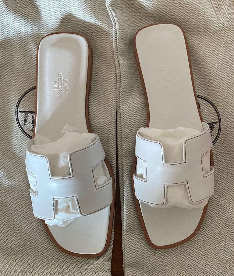 HAVANE 30 SANDAL IN WHITE AND PEANUT BROWN CALFSKIN main image 0
