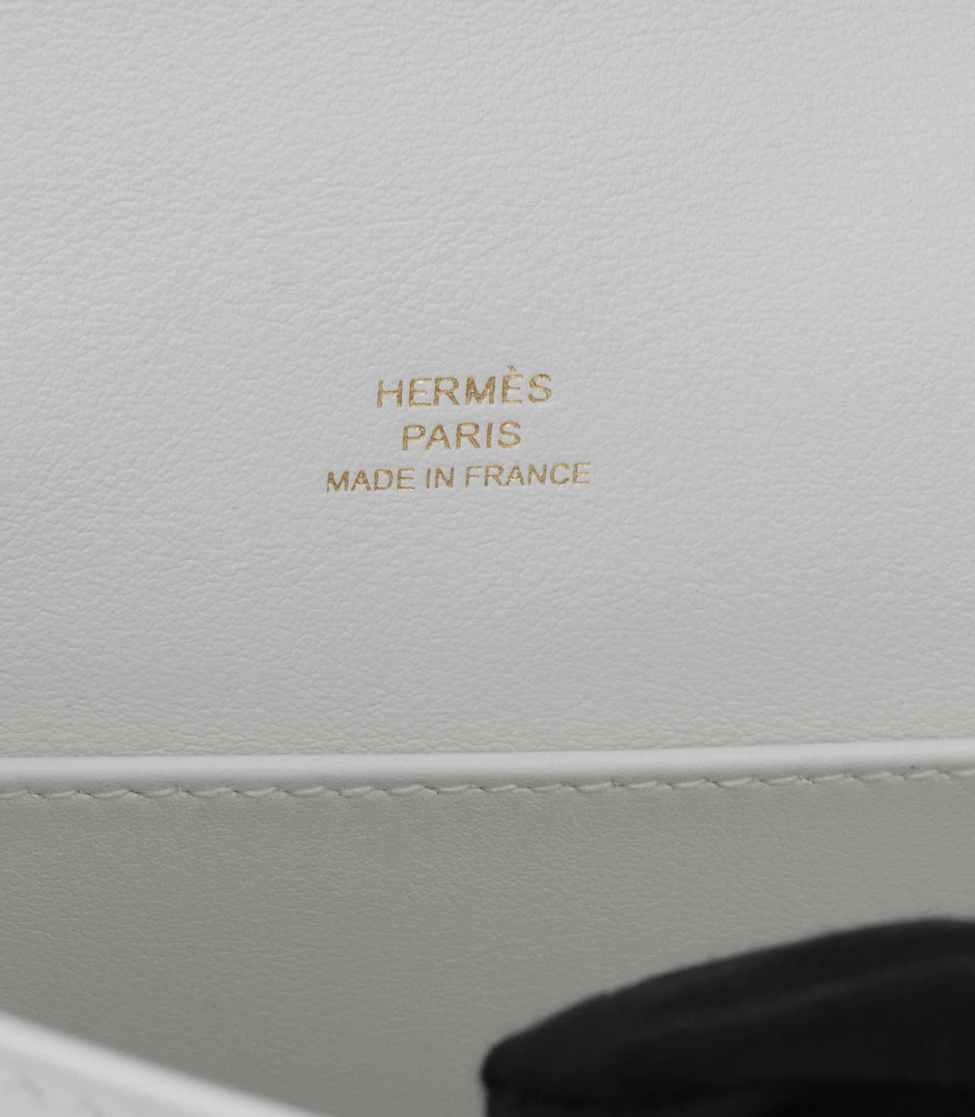 Hermès Blanc Swift Leather Kelly Pochette 4