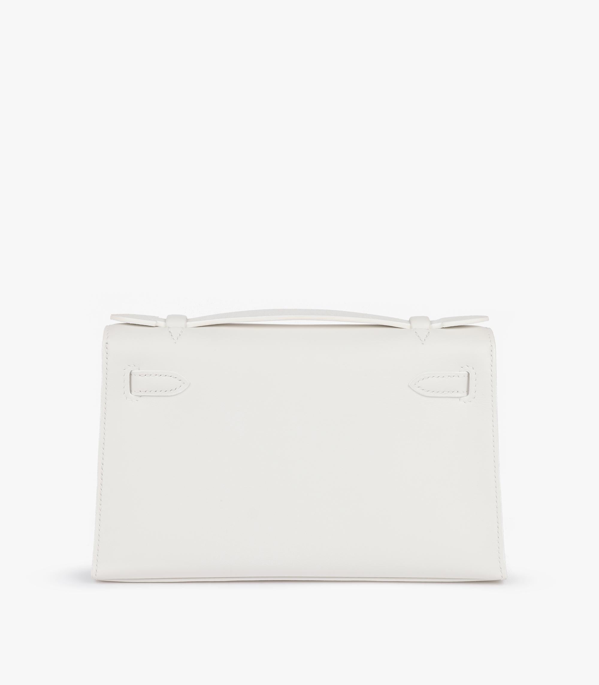 Hermès Blanc Swift Leather Kelly Pochette 1