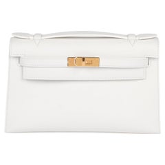 Hermès Blanc Swift Leather Kelly Pochette