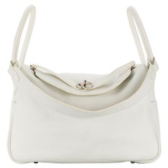Hermes Blanc White 34cm Lindy Bag