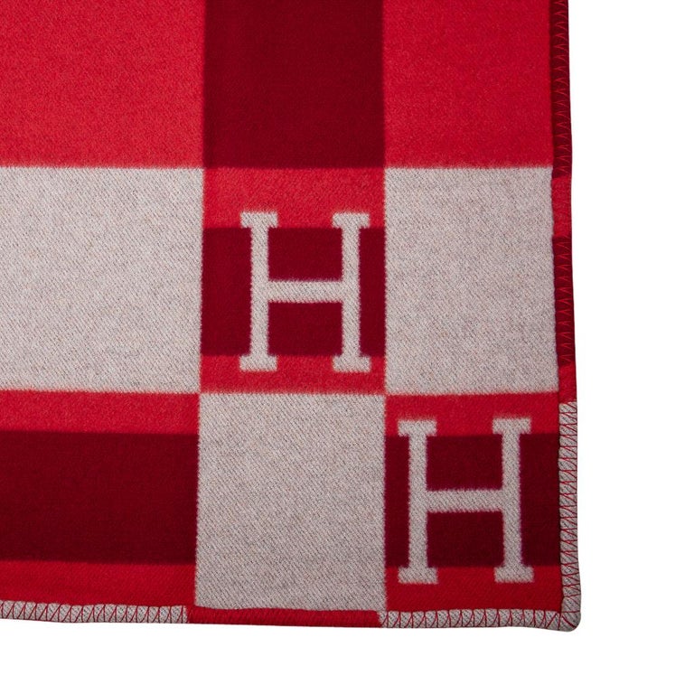 Hermes Blanket Avalon Bayadere Rouge Throw Blanket New w/ Box at 1stDibs avalon bayadere throw