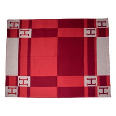 Hermes Blanket Avalon Bayadere Rouge Throw Blanket New w/ Box