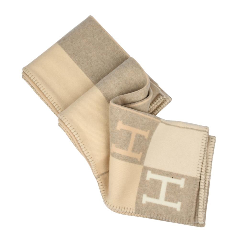 Hermes Blanket Avalon I Signature H Coco and Camomille Throw 