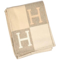 Hermes Blanket Avalon I Signature H Coco and Camomille Throw Blanket