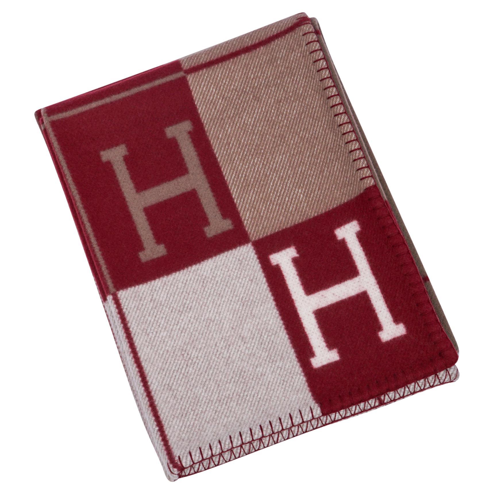 Hermes Blanket Avalon III Rouge Throw Blanket  For Sale