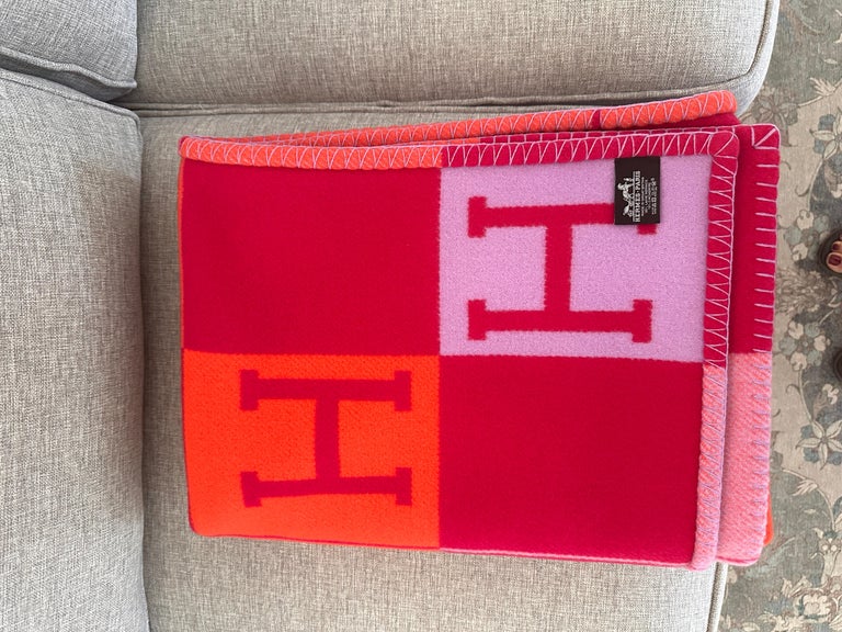 Hermes Blanket Avalon III Throw Fuchsia Geranium Wool Cashmere at 1stDibs