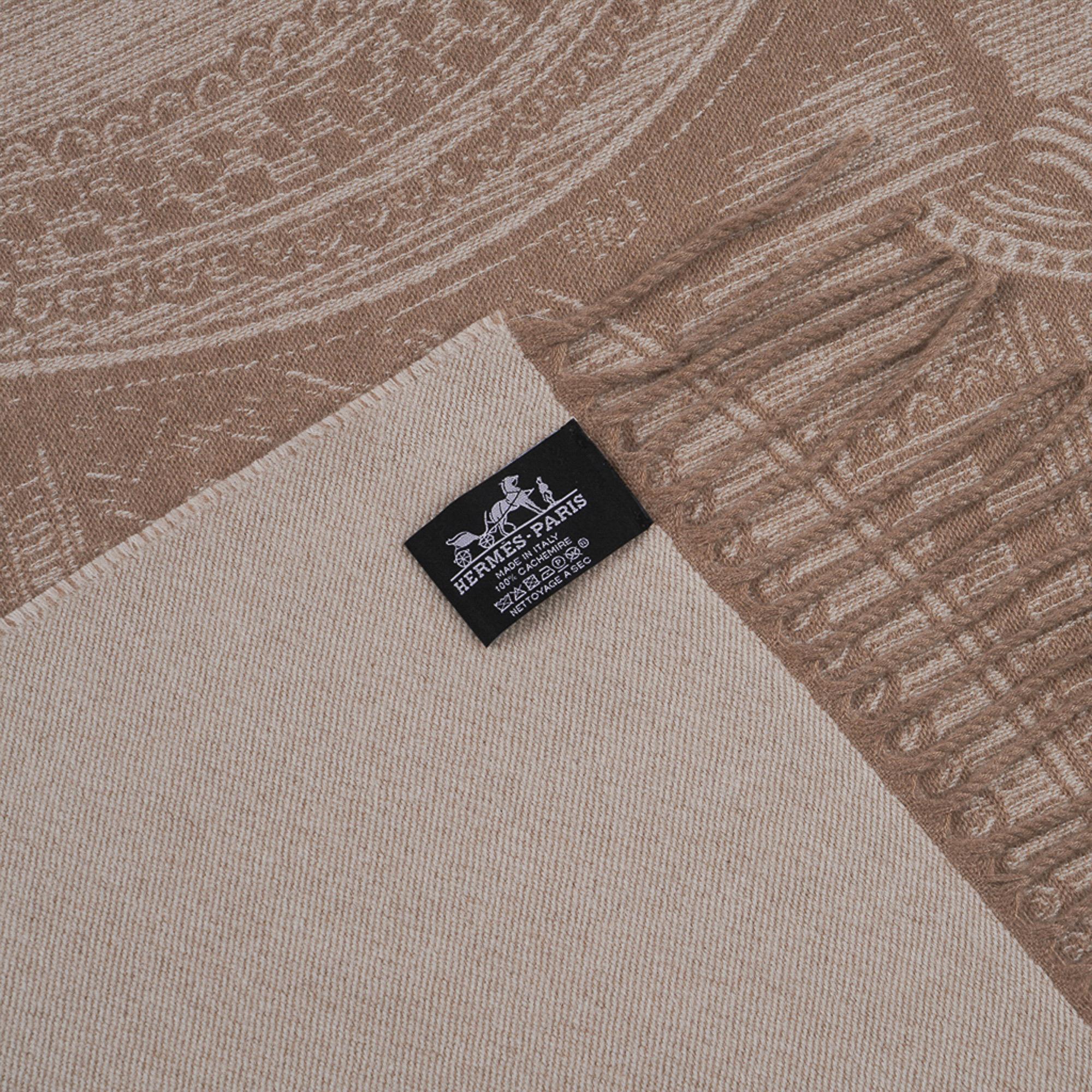 Hermes Blanket Far West Sable Cashmere New For Sale 6