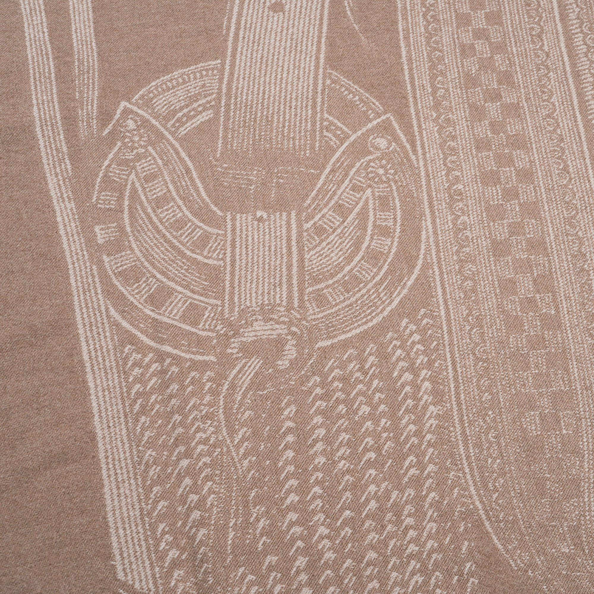 Marron Couverture en cachemire de zibeline Far West Hermès, Neuve en vente