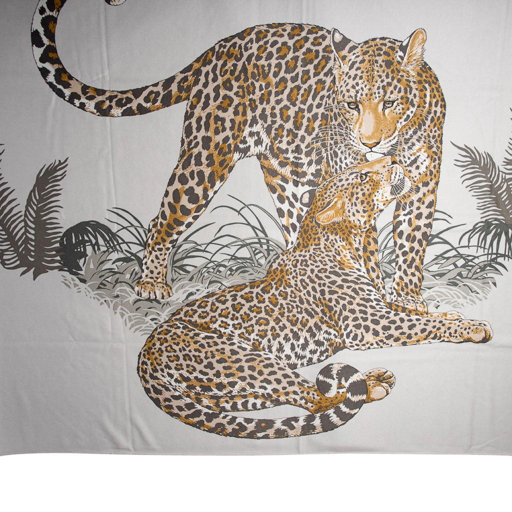 Beige Hermes Blanket Jungle Love Natural Mongolian Cashmere / Silk New w/ Box