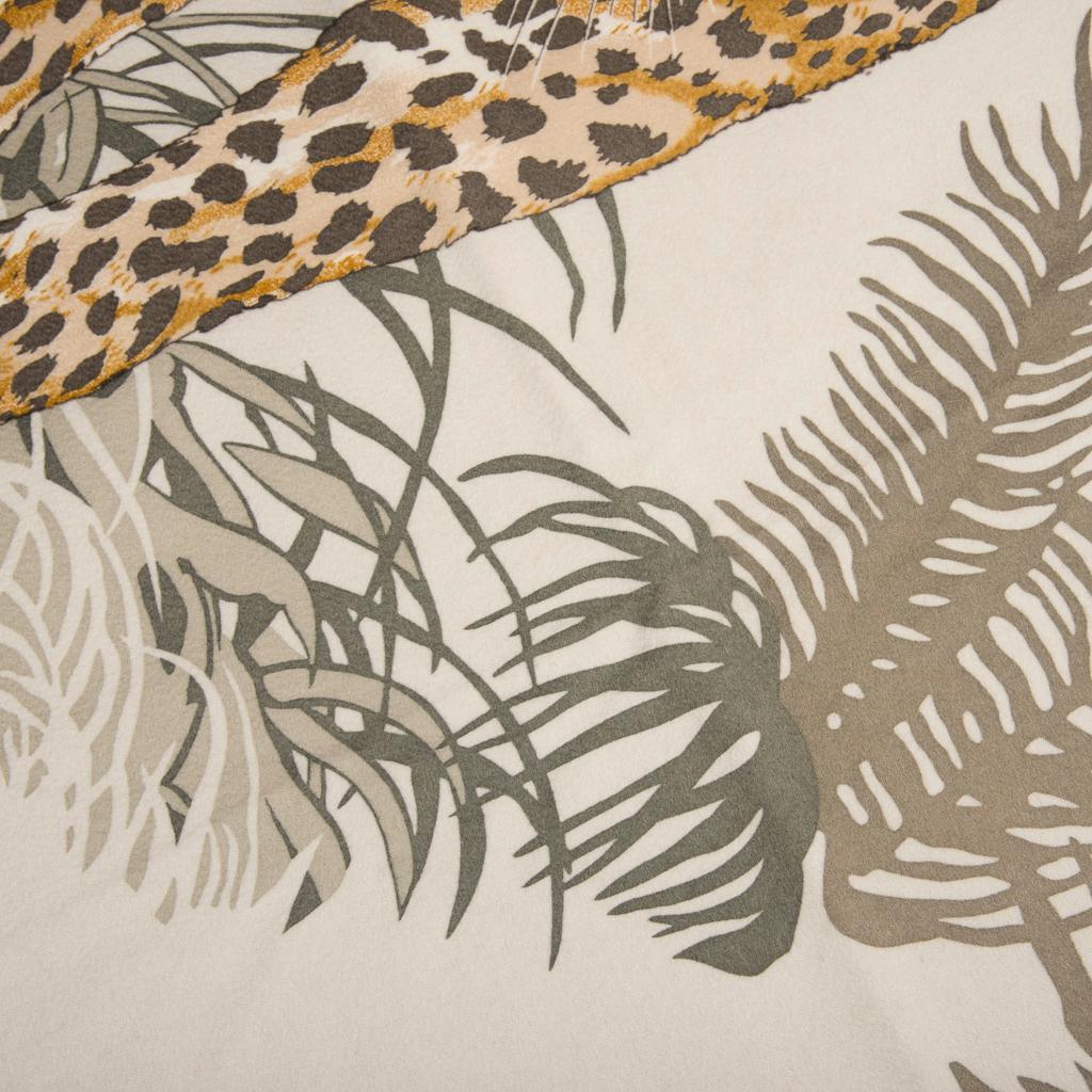 Hermes Blanket Jungle Love Natural Mongolian Cashmere / Silk New w/ Box 2
