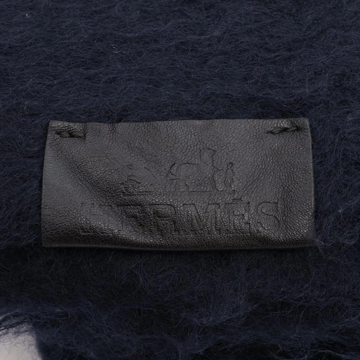 Hermès Decke Mohair x Wolle Blau im Zustand „Gut“ im Angebot in Humacao, PR