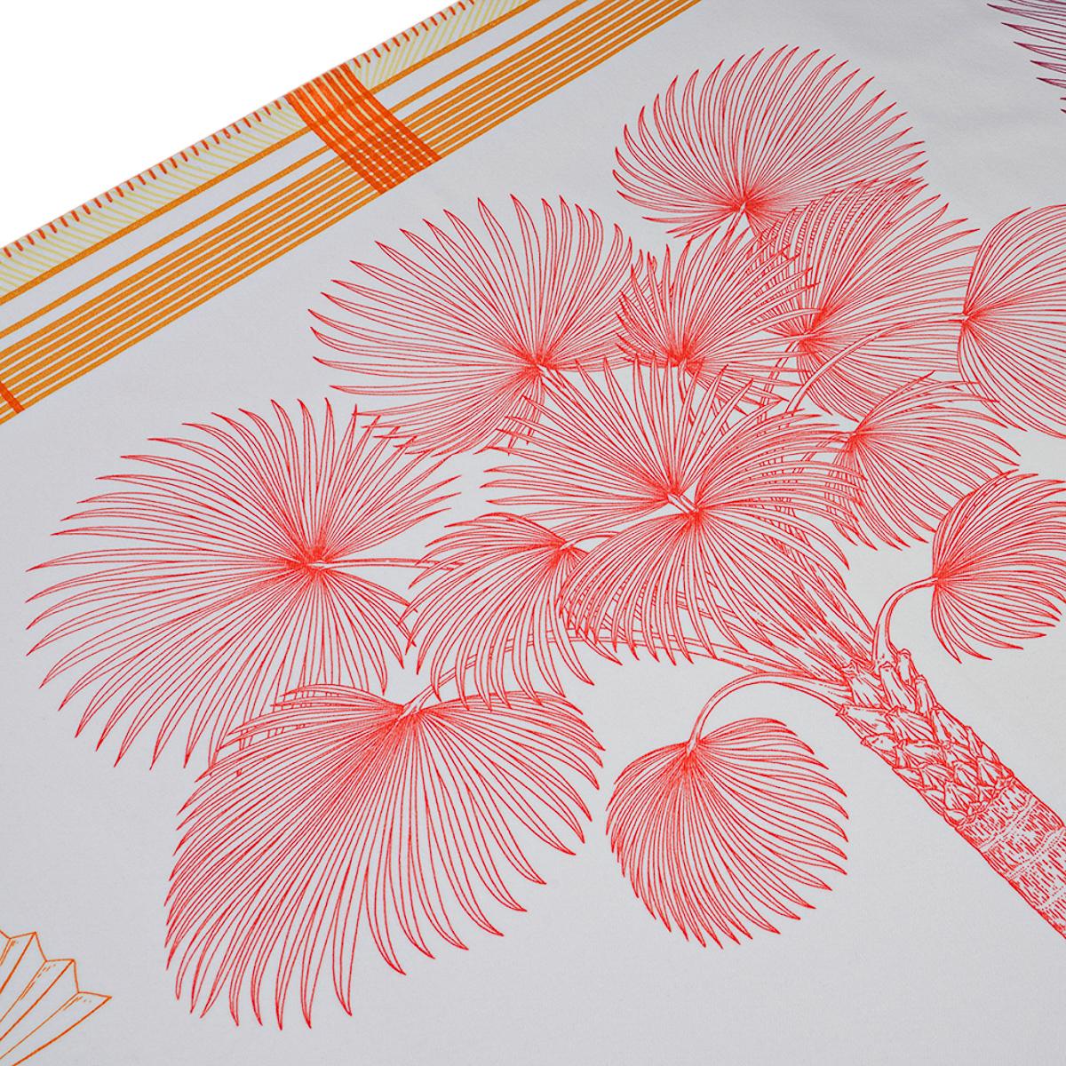 Mightychic offers an Hermes Palmarum Fortunei blanket featured in Pollen and Corail.
Beautiful botanical print created with 15 screens.
Fabric is merino wool and cashmere.
Designed by Katie Scott.
This beautiful Hermes blanket will elevate any room