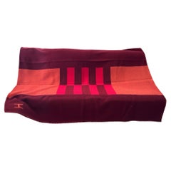 Hermes Blanket Rouge Orange Wool Cashmere Throw 