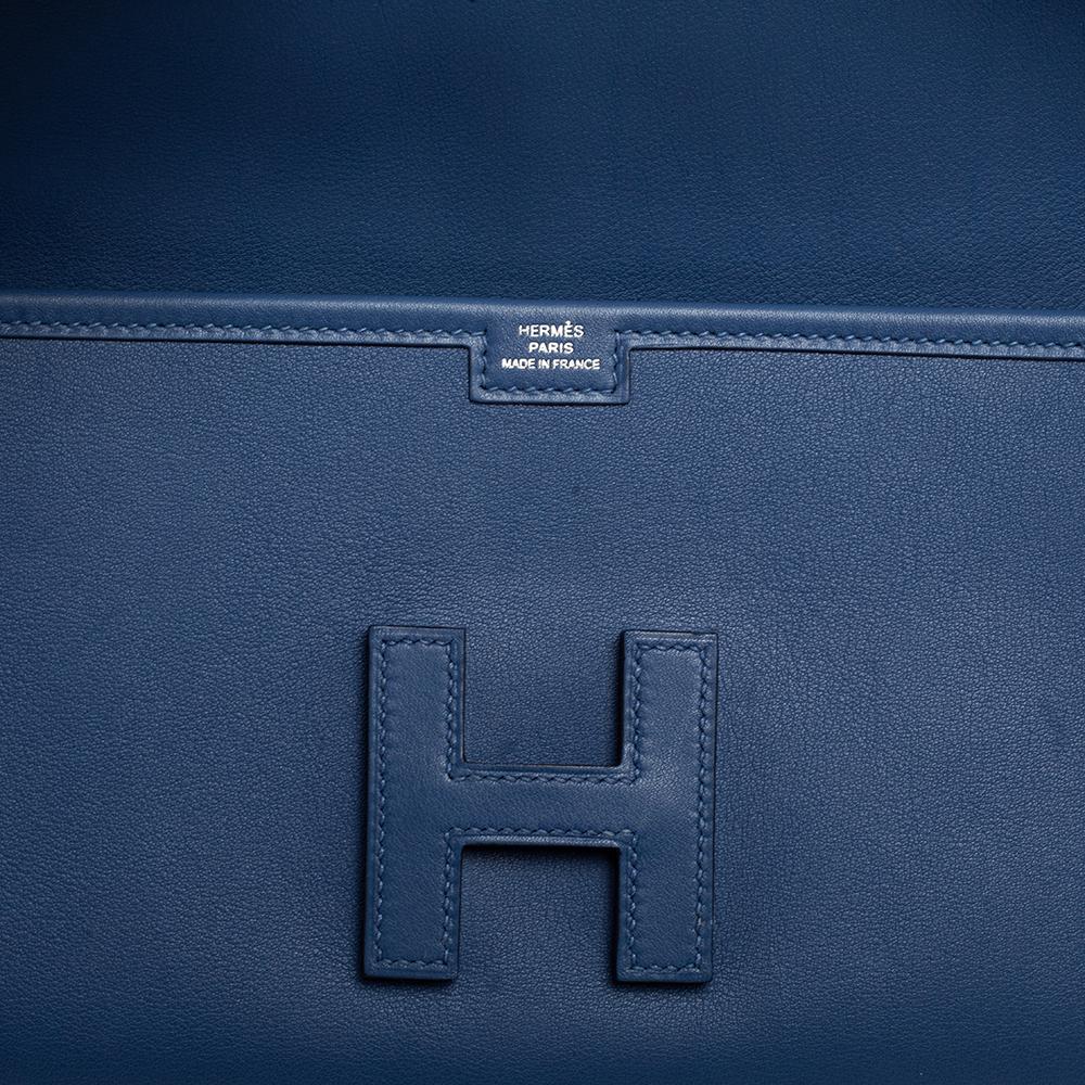 Hermès Bleu Agate Swift Leather Elan Jige 29 Clutch 1