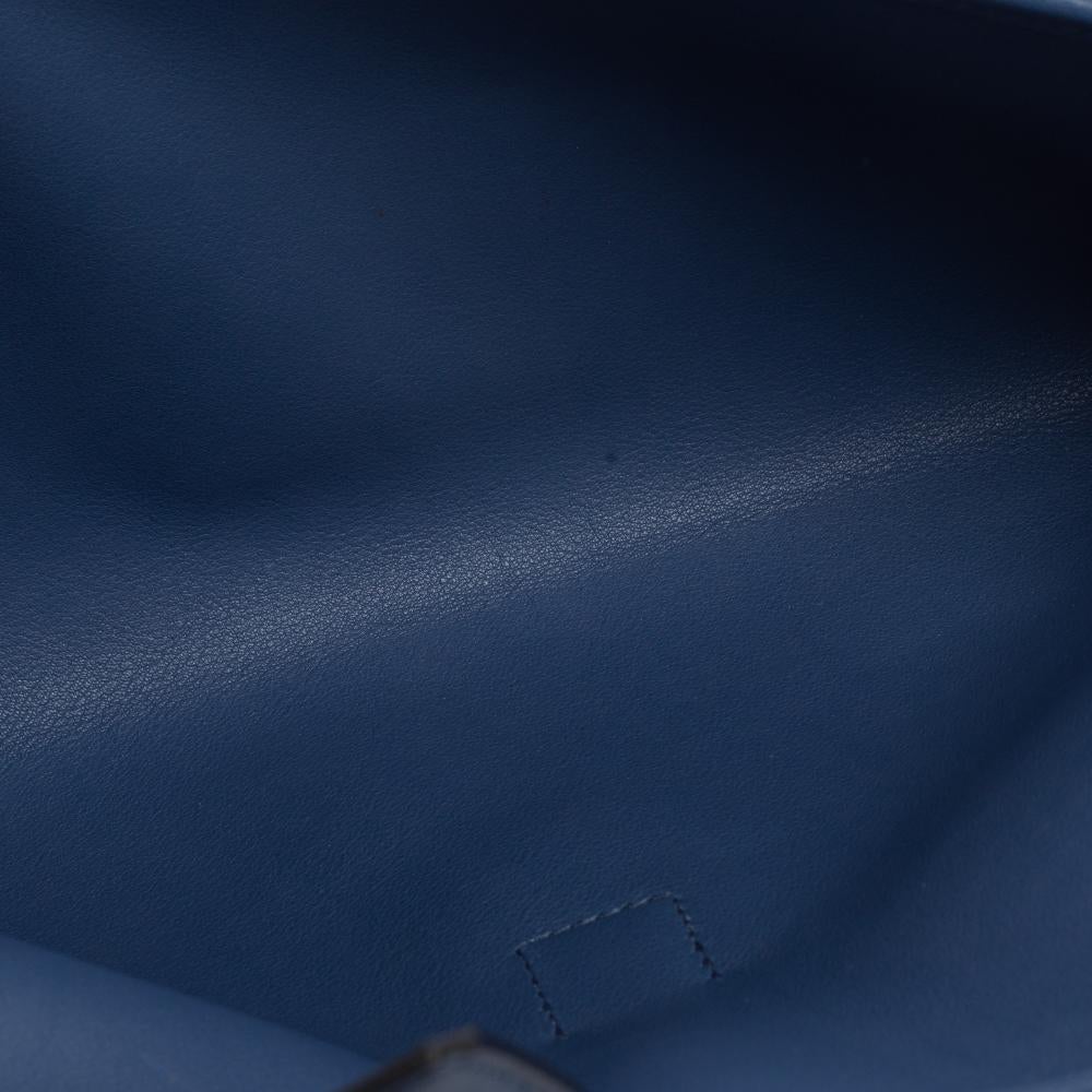 Hermès Bleu Agate Swift Leather Elan Jige 29 Clutch 3