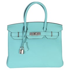 Hermès Birkin 30 PHW Bleu Atoll Togo