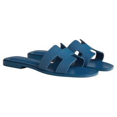 Hermes Bleu Bleuet Oran sandal Size 37