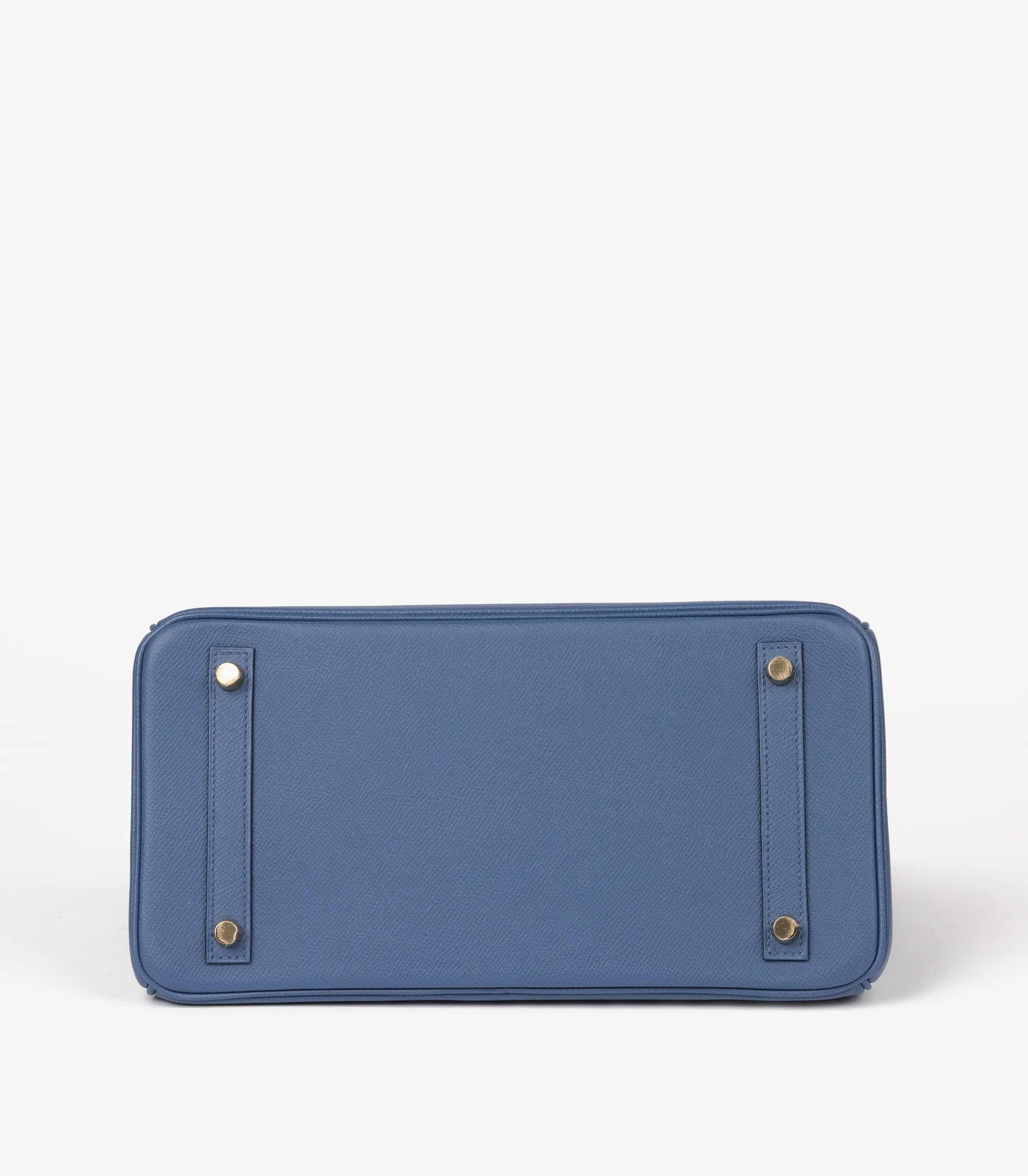 Hermès Bleu Brighton Epsom Leather Birkin 30cm Retourne 2