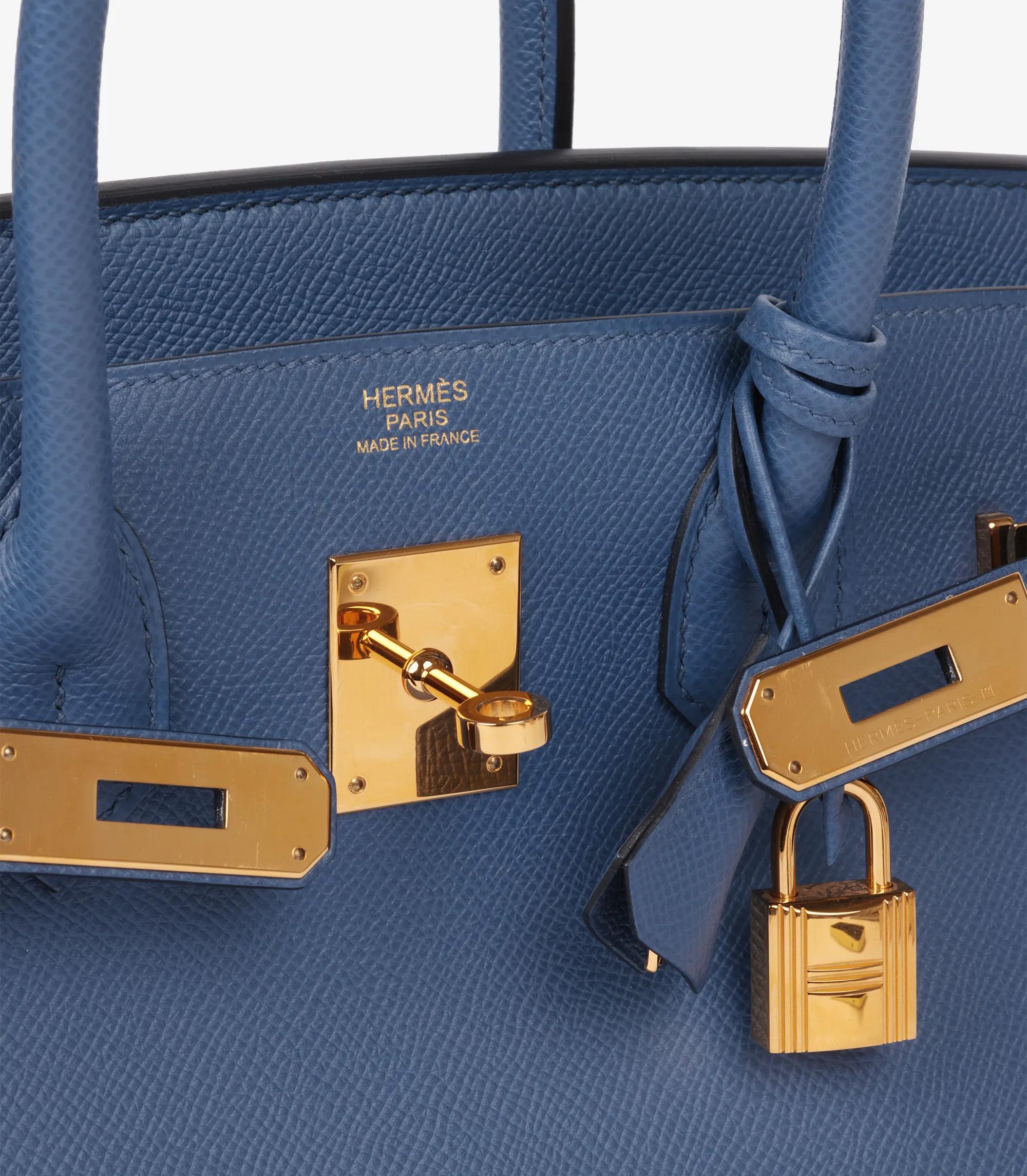 Hermès Bleu Brighton Epsom Leather Birkin 30cm Retourne 3