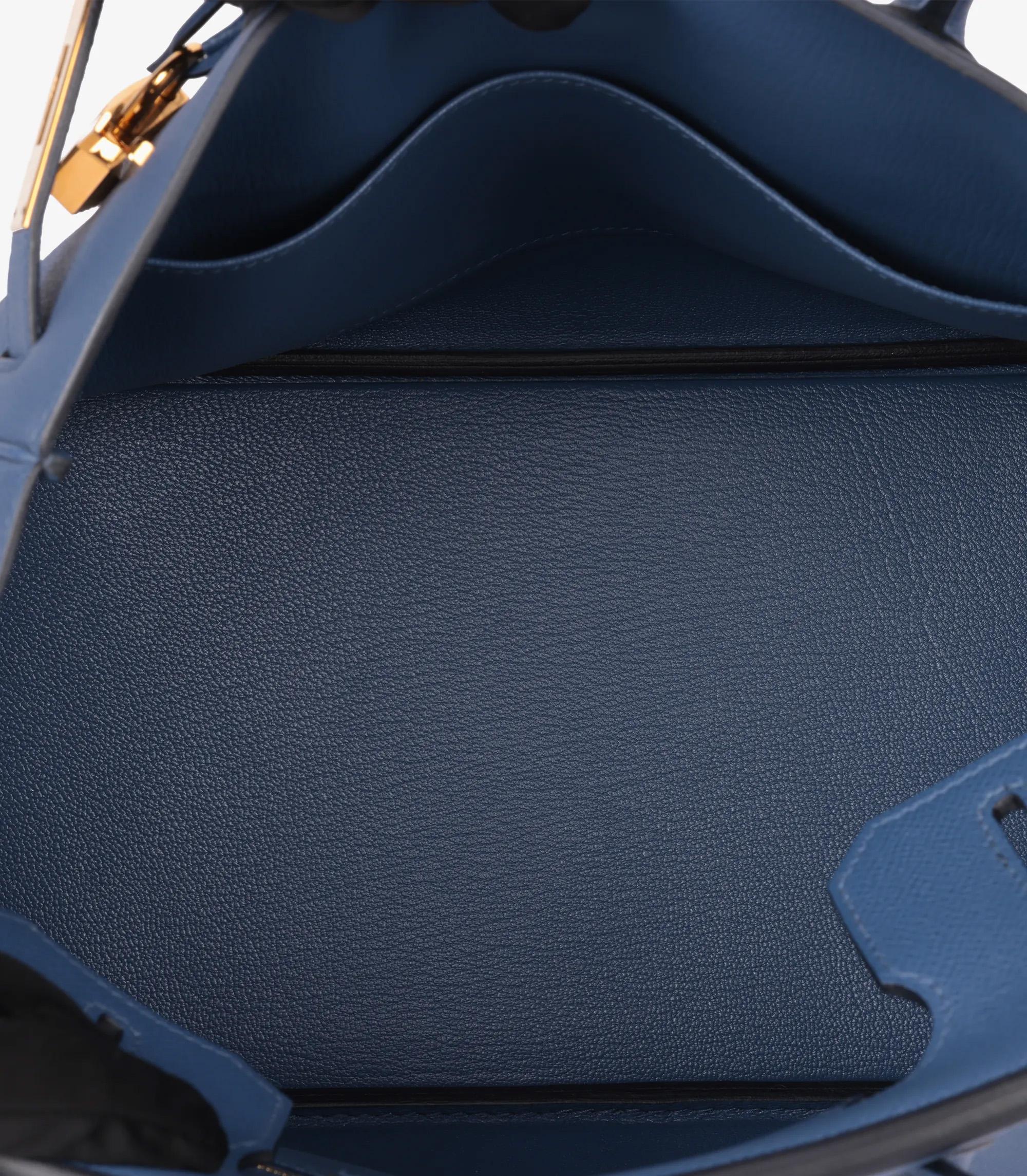 Hermès Bleu Brighton Epsom Leather Birkin 30cm Retourne 4