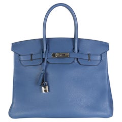 Hermès Bleu Brighton Togo Birkin 35 PHW