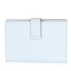 Hermès Bleu Brume Epsom Bearn Card Holder Wallet GHW