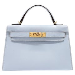 Hermès Bleu Brume Epsom Leather Kelly 20cm II Sellier