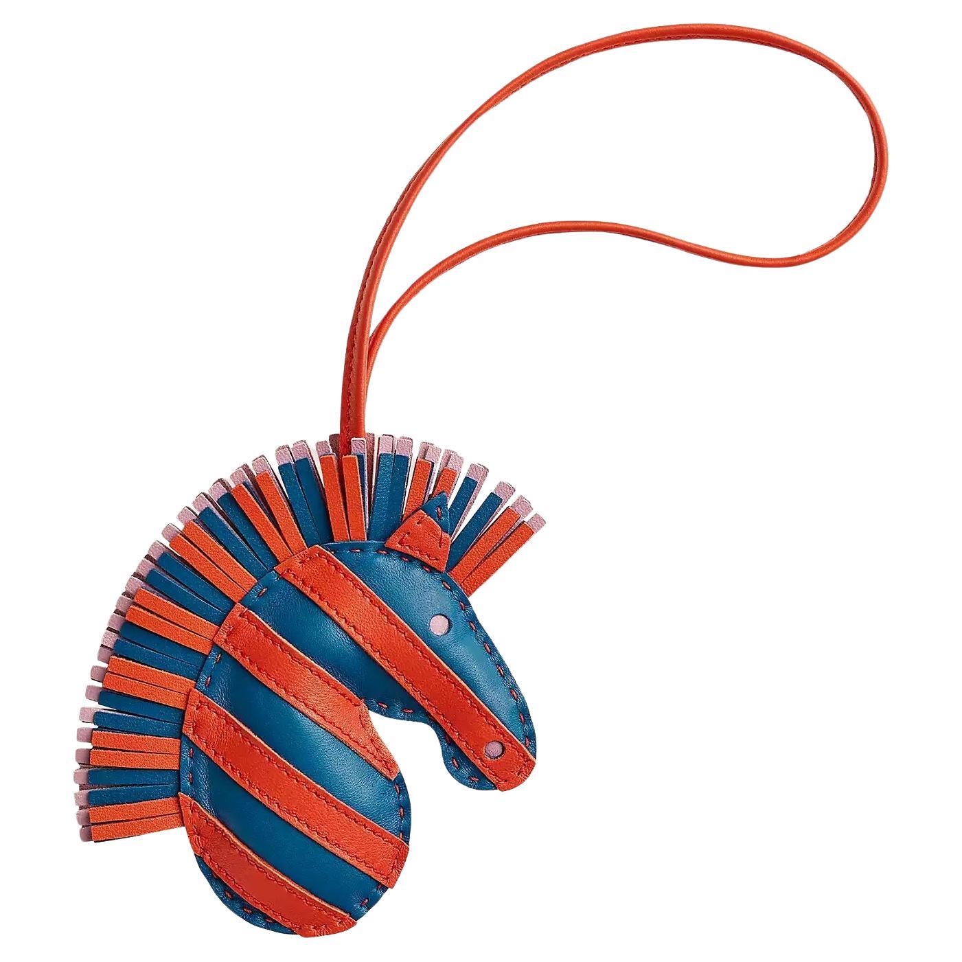 Hermes Bleu De France / Orange Poppy / Mauve Sylvestre Geegee Savannah