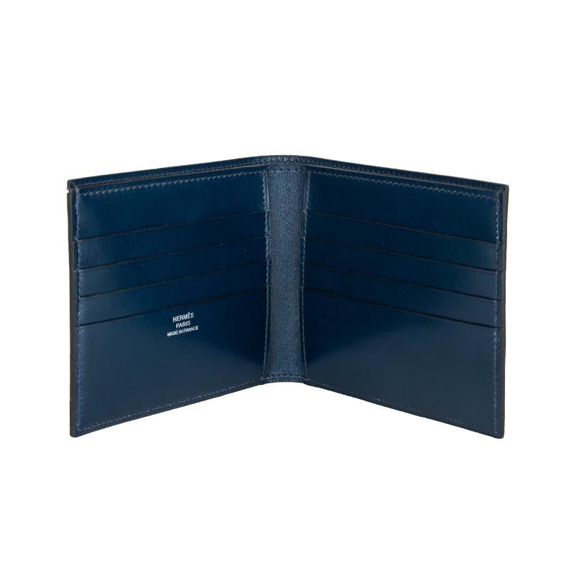 HERMES Bleu de Malte Eversoft leather MC2 COPERNIC Men's Wallet at 1stDibs