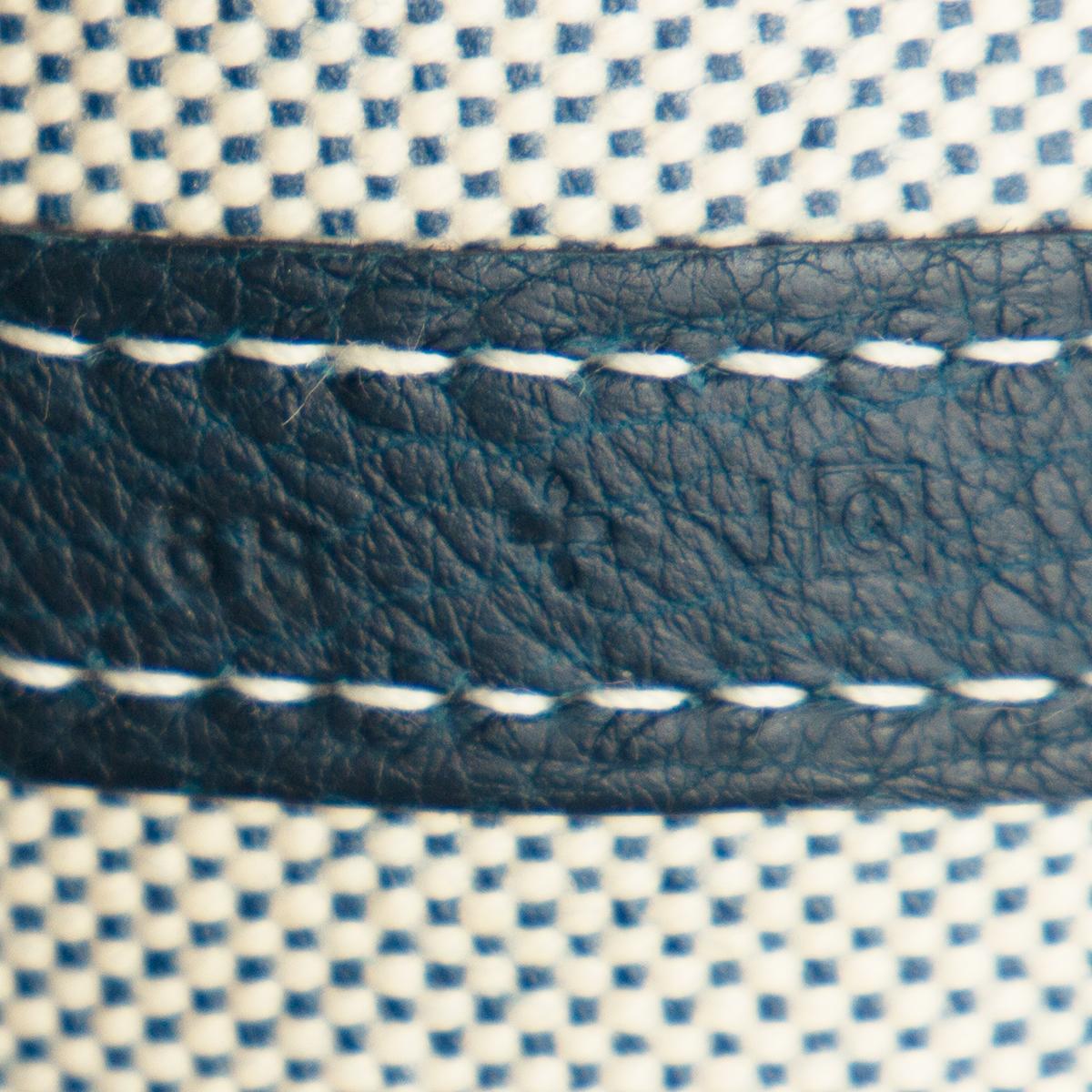 HERMES Bleu de Prusse Toile H & Negonda leather GARDEN PARTY 36 Bag 2