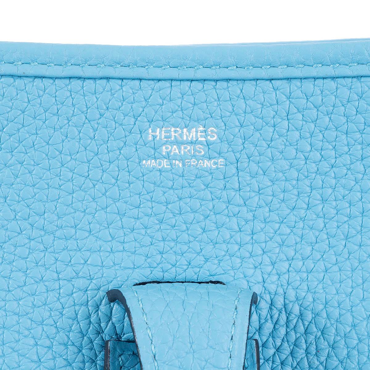 HERMES Bleu du Nord blue Clemence leather EVELYNE 29 Crossbody Bag For Sale 1