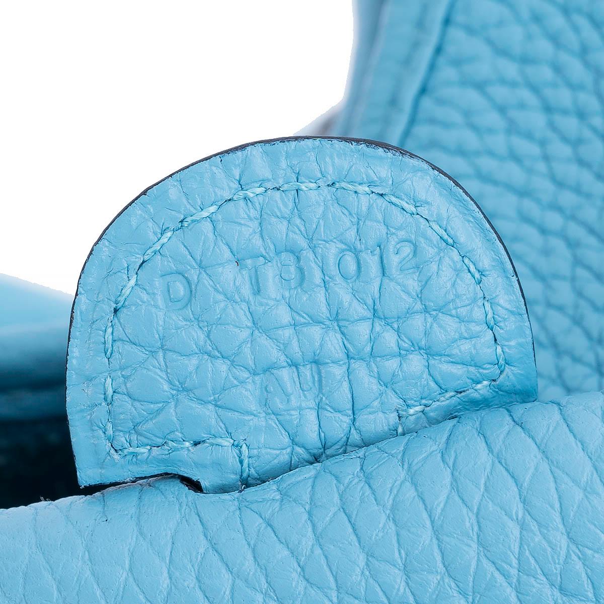 HERMES Bleu du Nord blue Clemence leather EVELYNE 29 Crossbody Bag For Sale 2