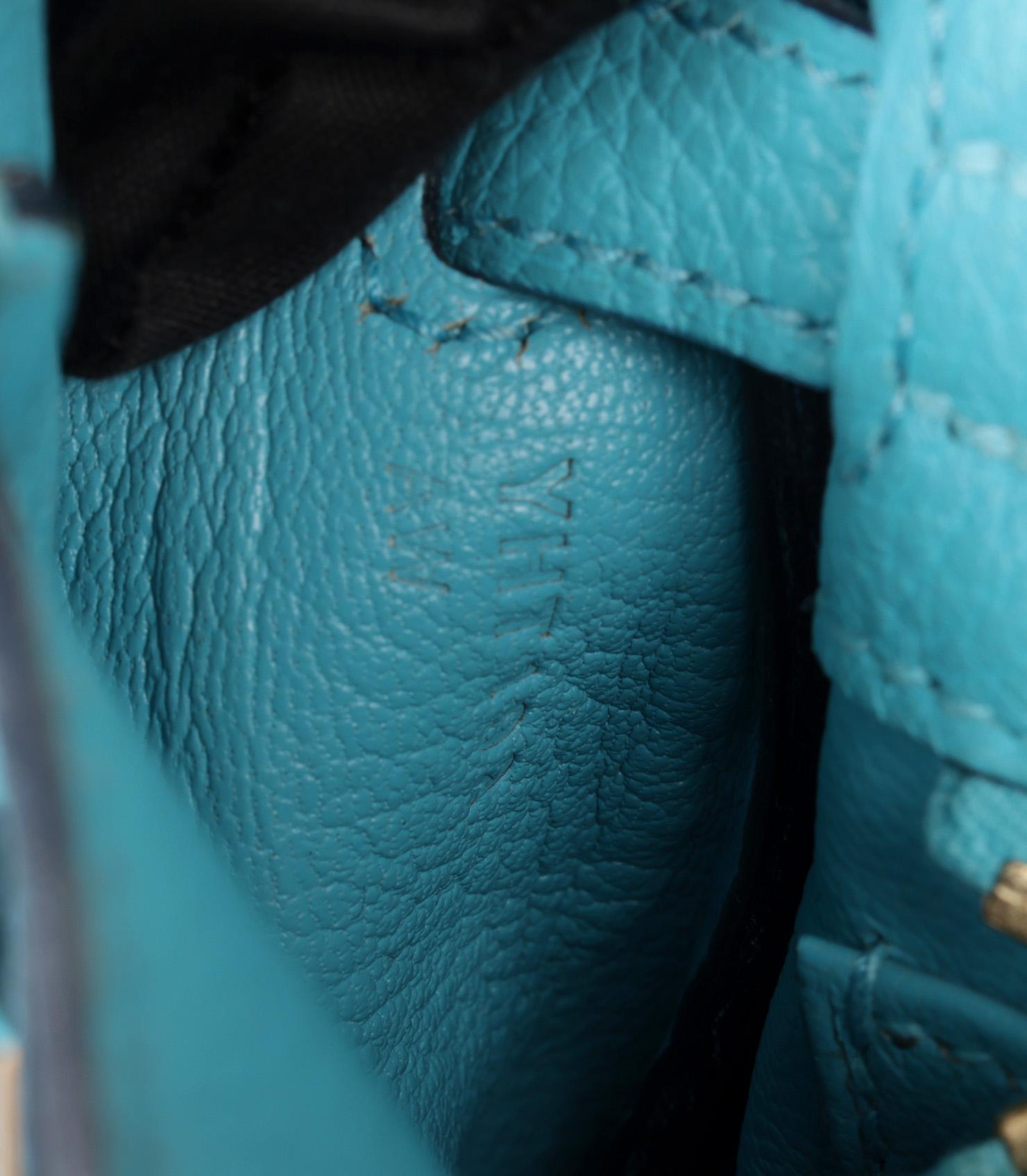 Hermès Bleu Du Nord Togo Leather Kelly 25cm Retourne en vente 5