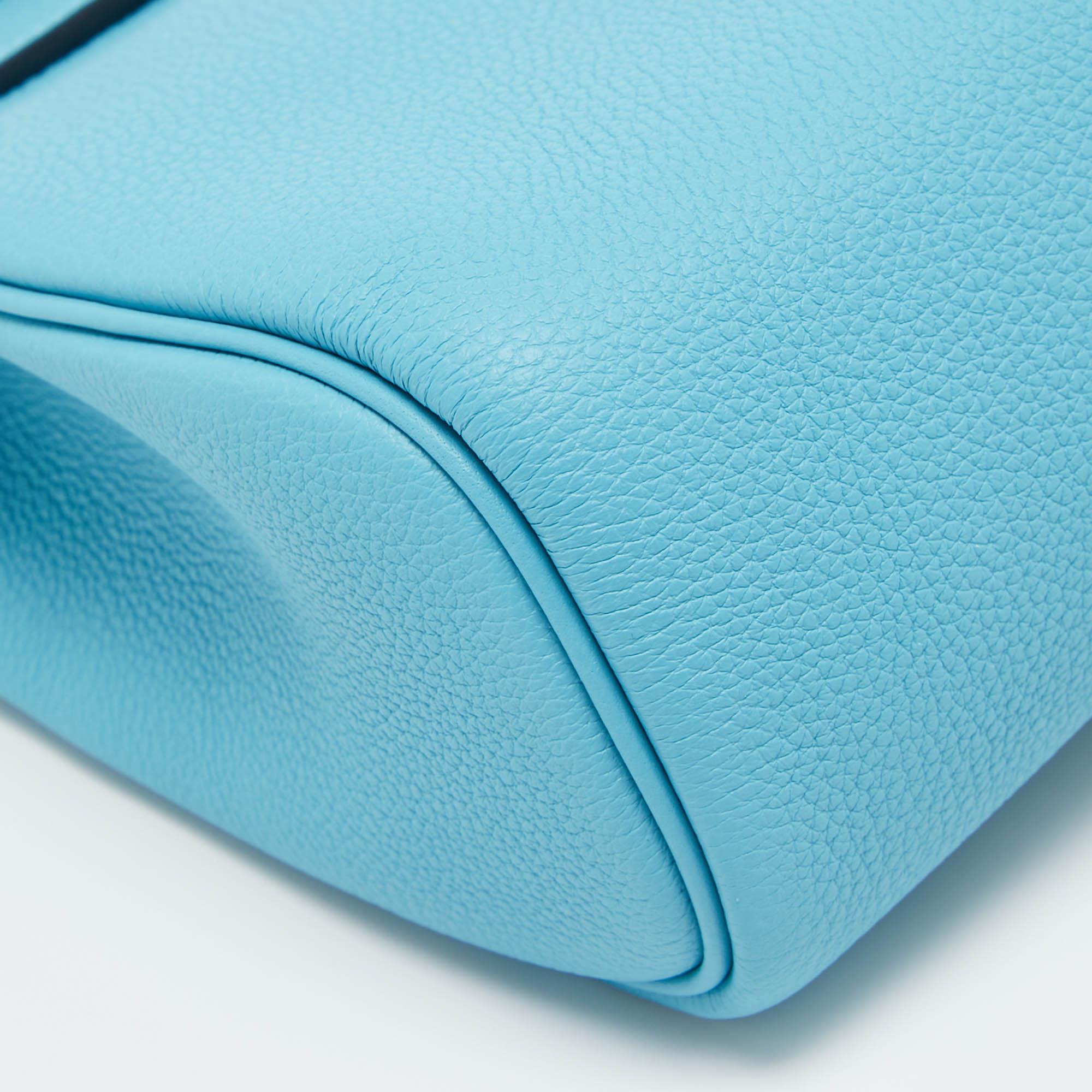 Hermès Bleu du Nord Togo Cuir Palladium Finish Hac A Dos PM Bag 2