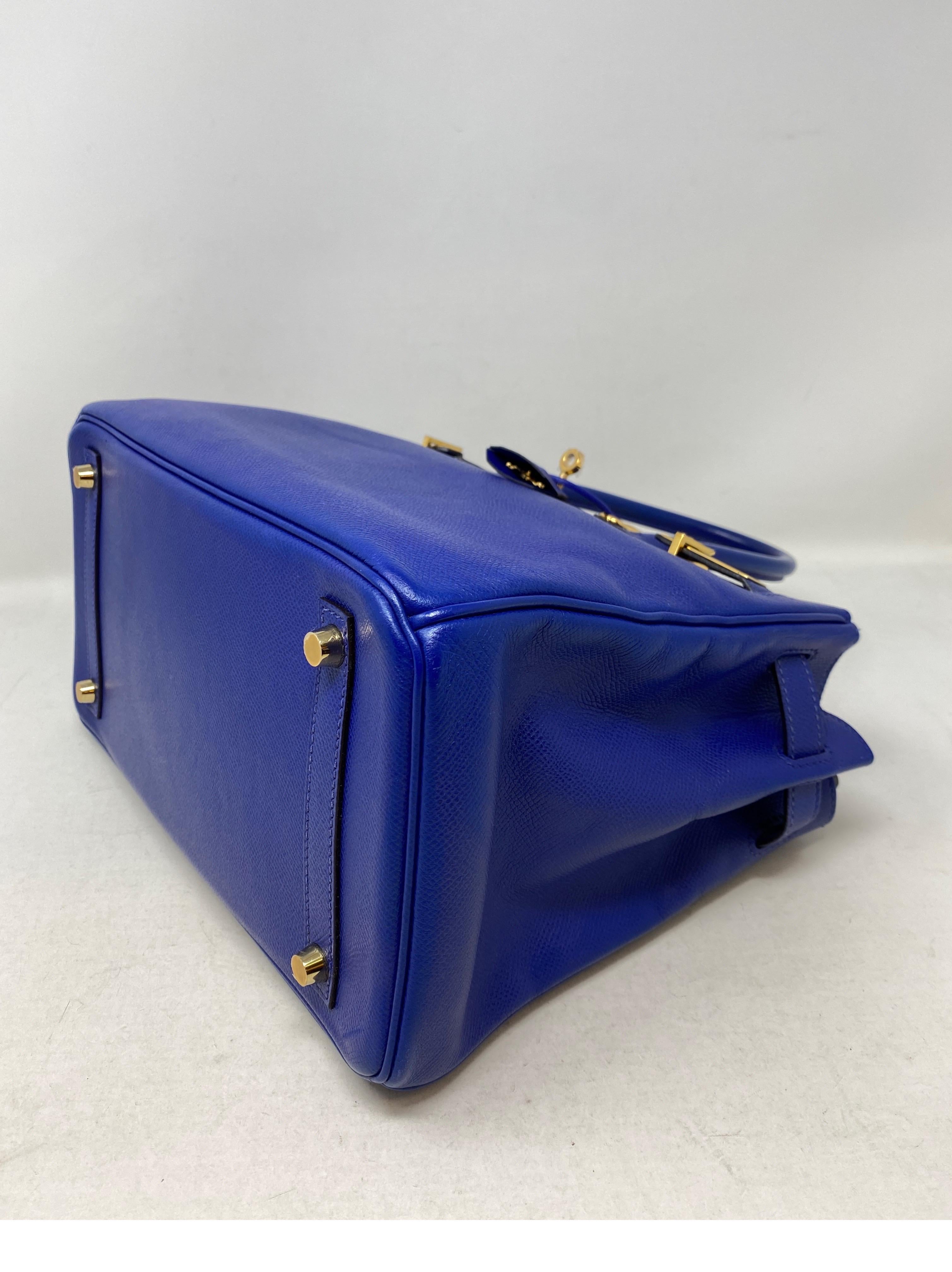 Hermes Bleu Electrique Birkin 30 Bag  6