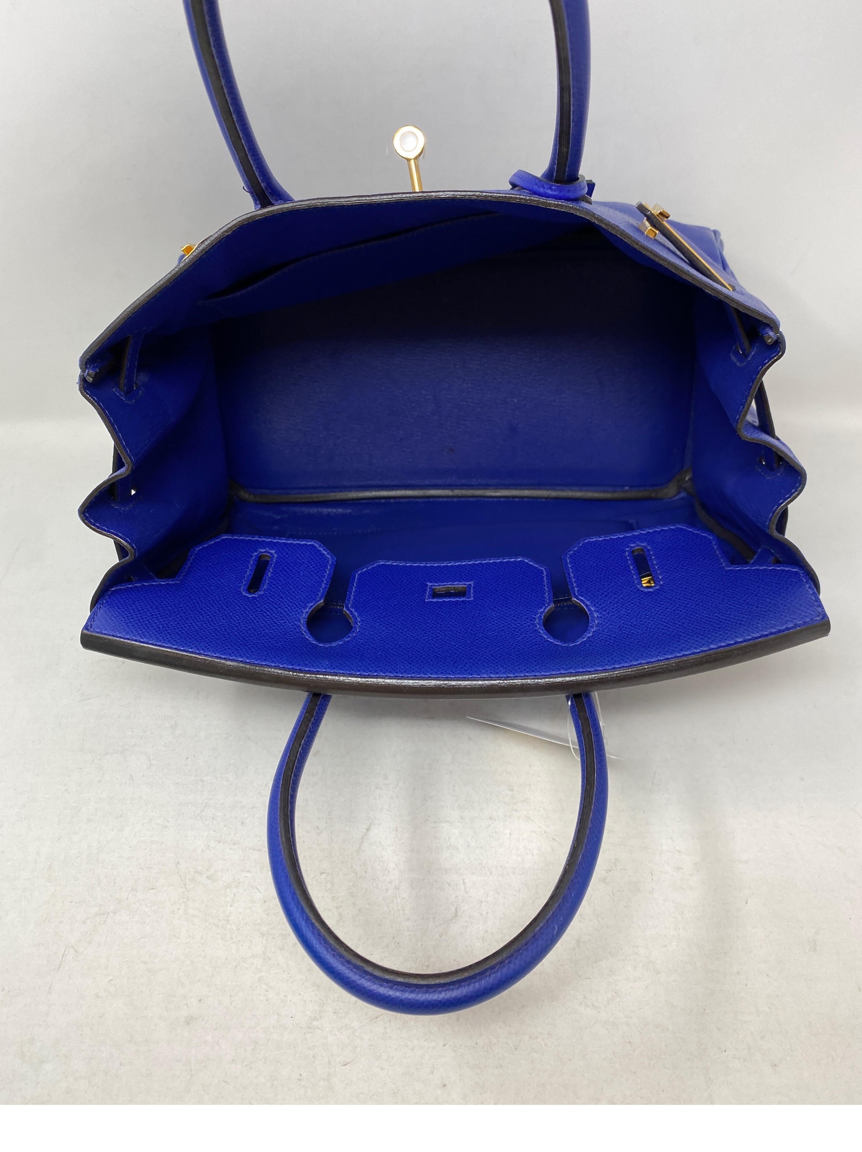 Hermes Bleu Electrique Birkin 30 Bag  8