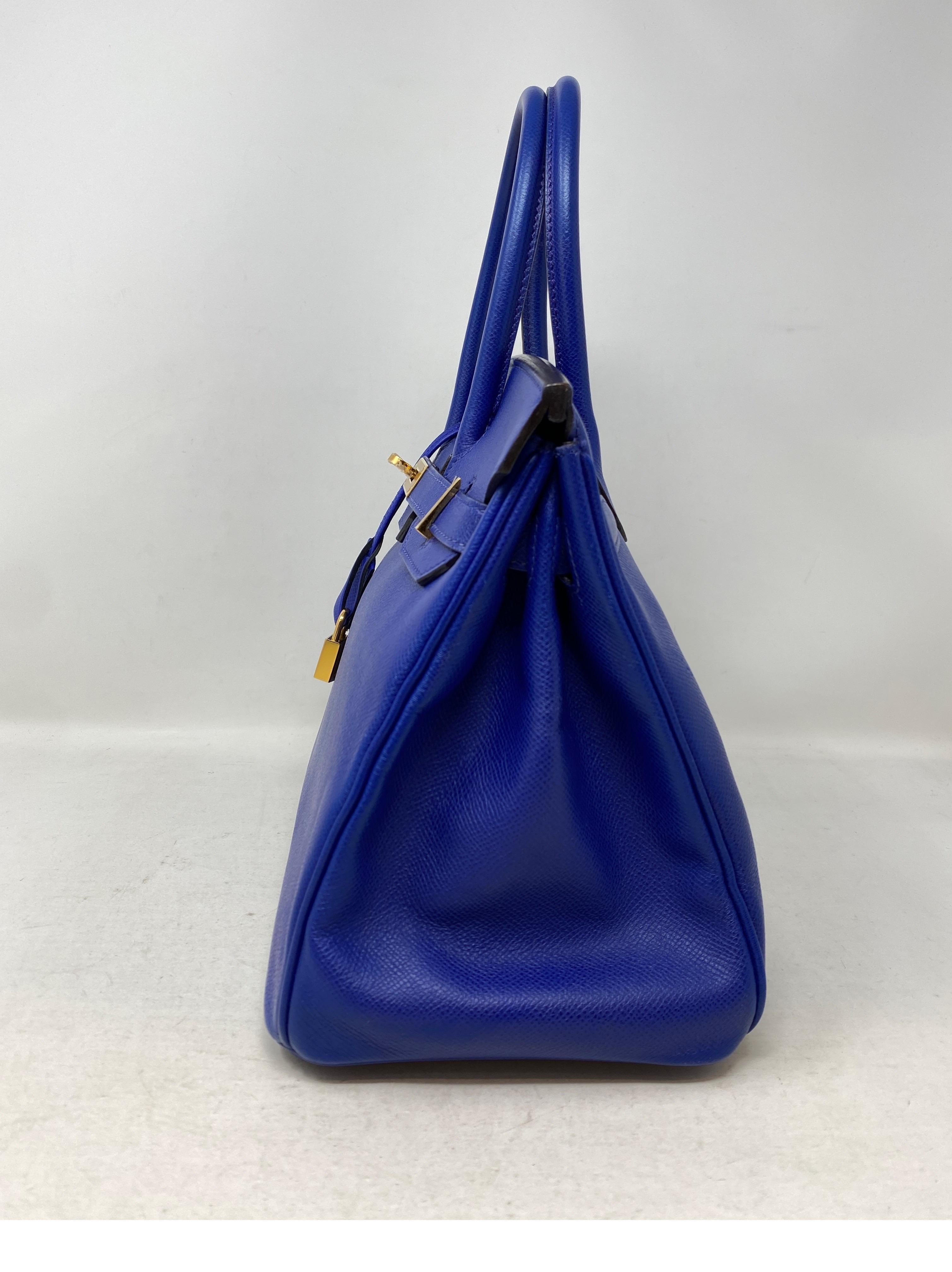 Hermes Bleu Electrique Birkin 30 Bag  11