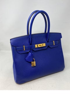 Hermes Bleu Electrique Birkin 30 Bag