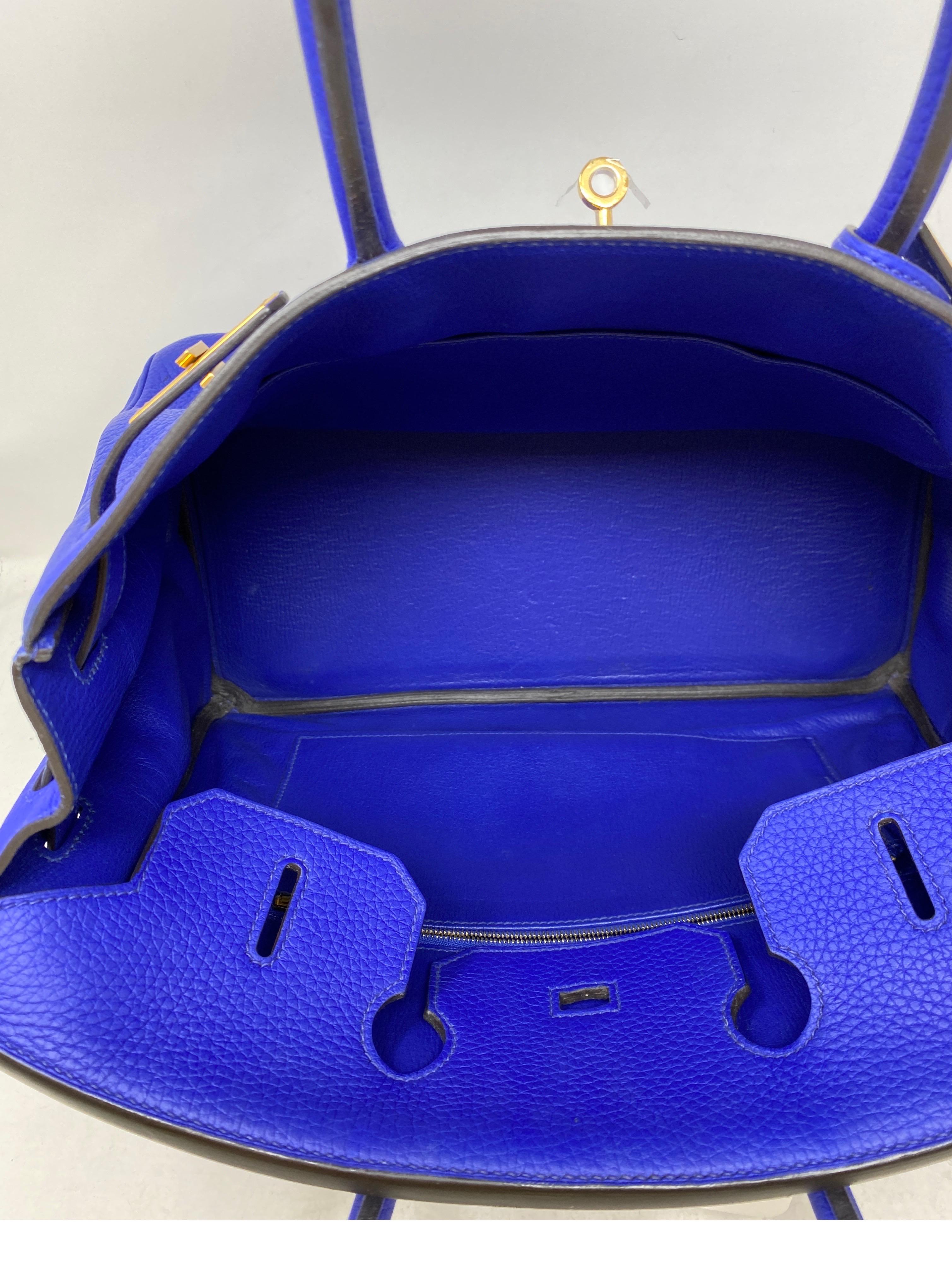Hermes Bleu Electrique Birkin 35 Bag 5