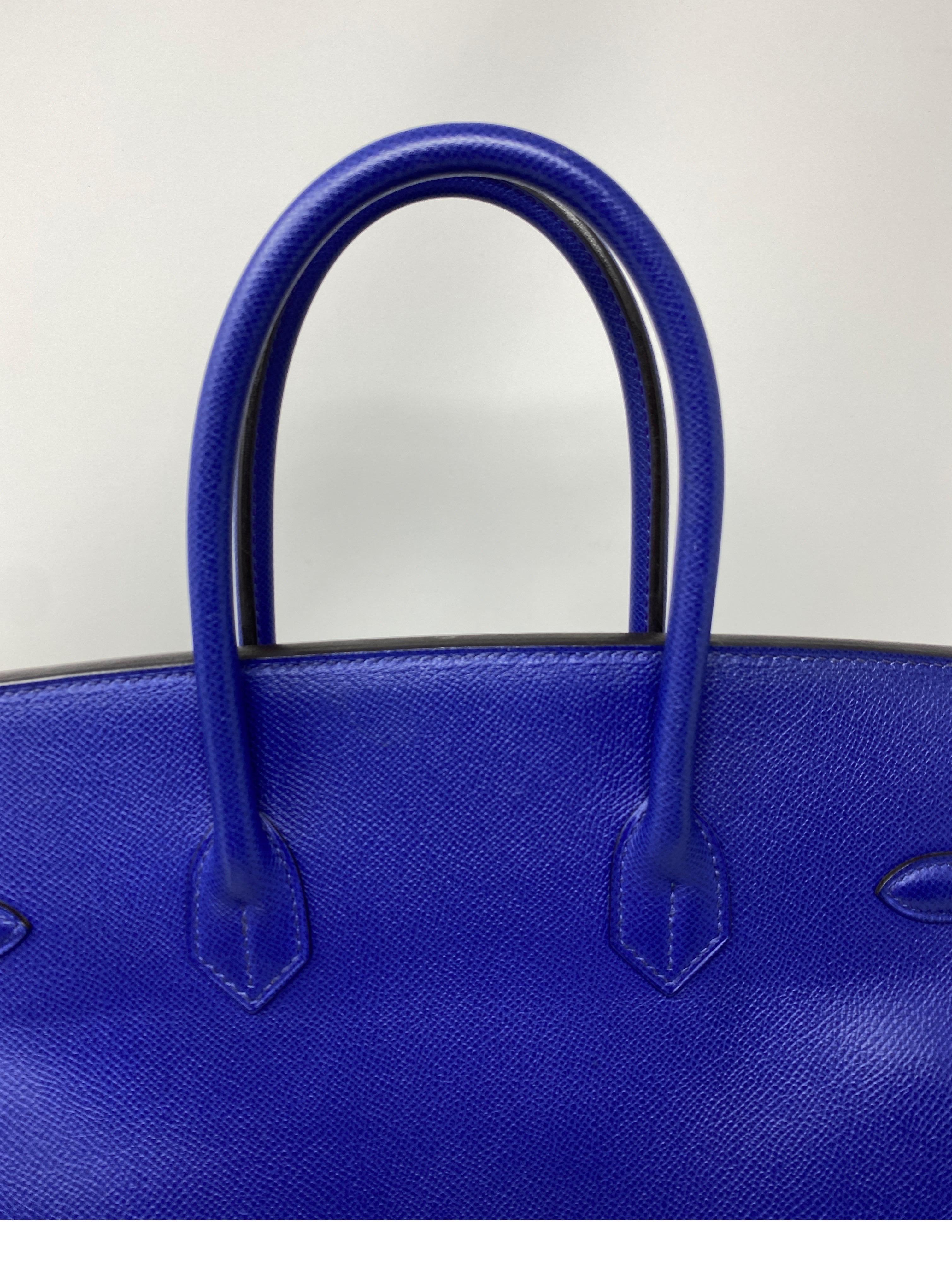 Hermes Bleu Electrique Birkin 35 Bag 8