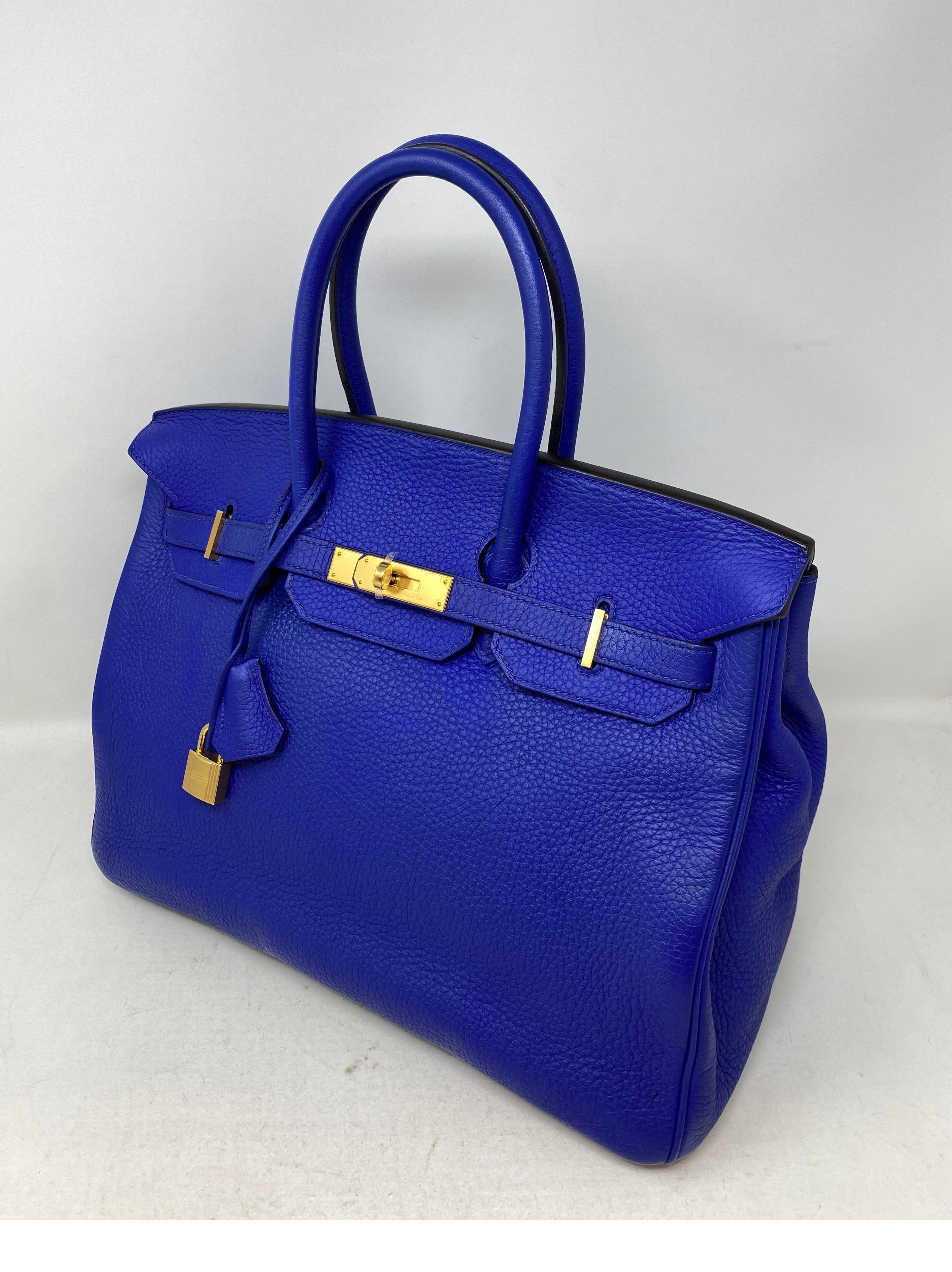 Hermes Bleu Electrique Birkin 35 Bag  10