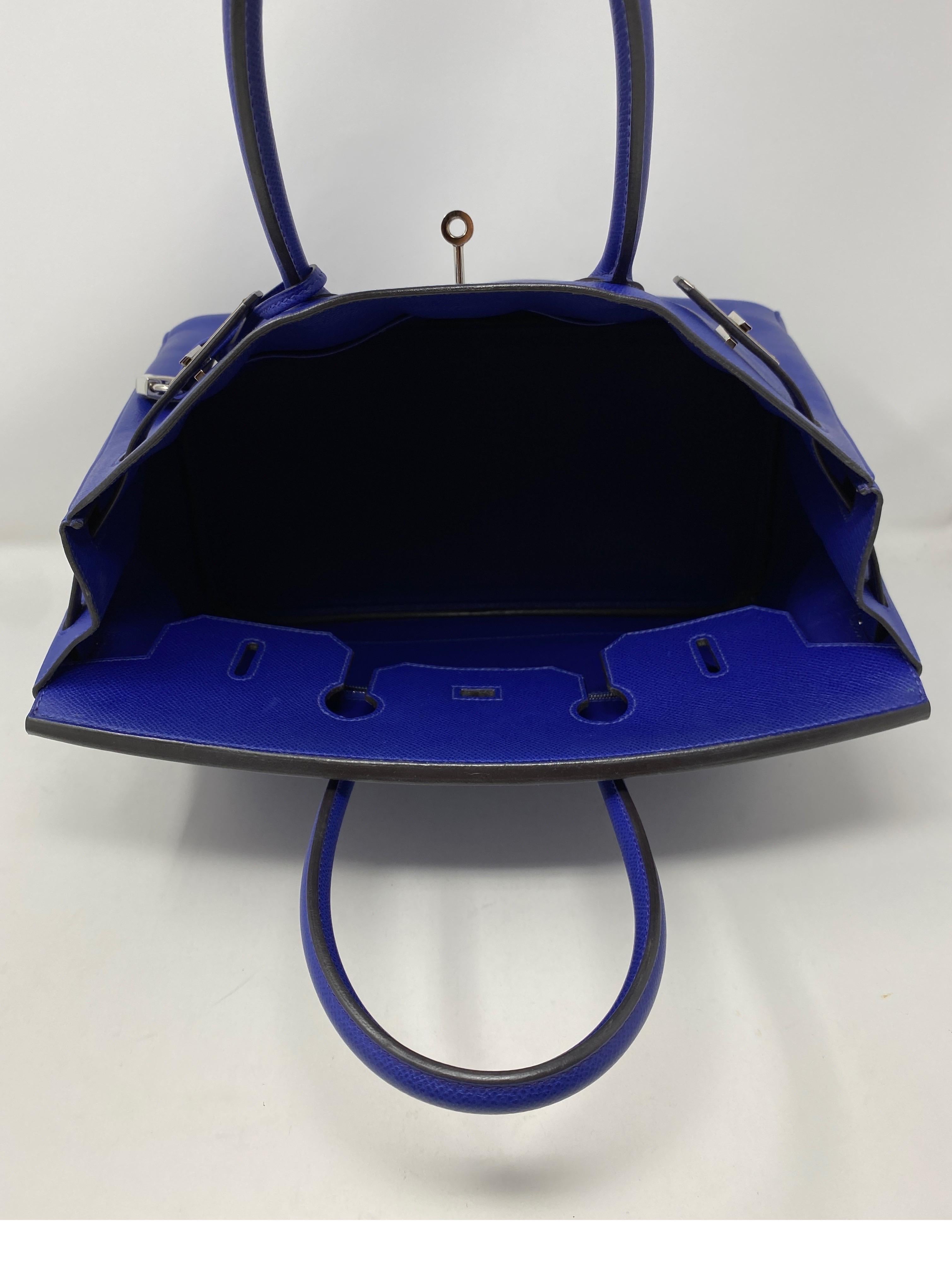 Hermes Bleu Electrique Birkin 35 Bag 13